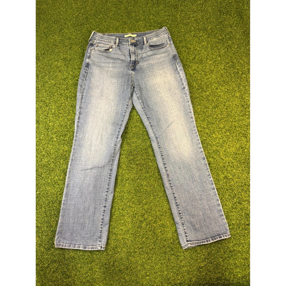 Levi's 505 Straight Leg Jeans Womens‎ 12 Blue Denim Cotton Stretch 5-Pockets